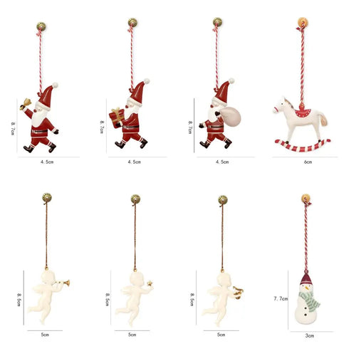 Assorted Iron Christmas Cartoon Ornaments