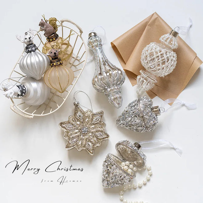 Delicate Glass Ball & Pendant Christmas Tree Ornaments
