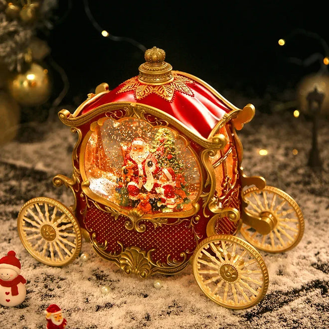 Christmas Carriage Crystal Ball DIY Music Box