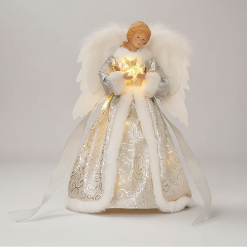 Christmas Angel Tree Topper with 8 Lights Modes