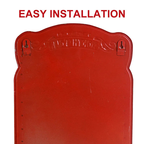 Vintage Wall-Mounted Santa Tin Christmas Mailbox