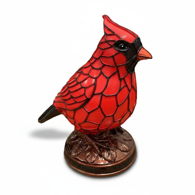 Red Cardinal Bird Shape Small Desktop Lamp