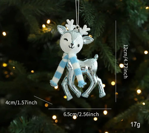 Assorted Large Blue Sparkle Cartoon Tree Ornaments