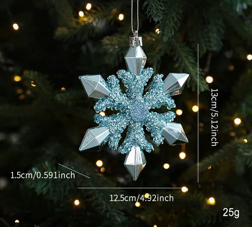 Assorted Large Blue Sparkle Cartoon Tree Ornaments