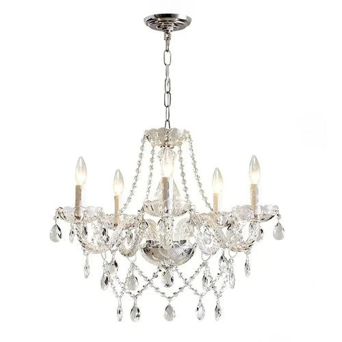 Glam Crystal Pendant Iron Chandelier/Sconce Lighting - The Finishing Touch Decor