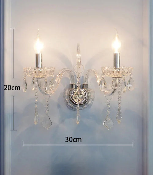 Glam Crystal Pendant Iron Chandelier/Sconce Lighting - The Finishing Touch Decor