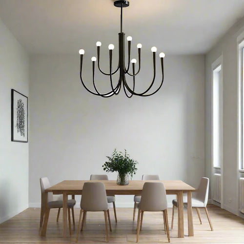 Metal Branch Gold French American Retro Pendant Chandelier - The Finishing Touch Decor