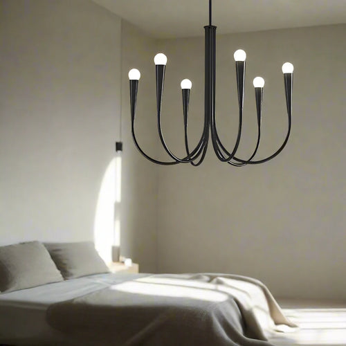 Metal Branch Gold French American Retro Pendant Chandelier - The Finishing Touch Decor