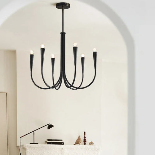 Metal Branch Gold French American Retro Pendant Chandelier - The Finishing Touch Decor