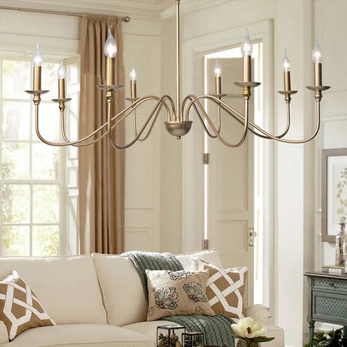 Luxurious Candlelight Classic American Iron 8 Head Chandelier - The Finishing Touch Decor