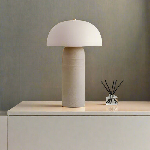 Post-Modern Ceramicah Mushroom Wabi Sabi Table Lamp - The Finishing Touch Decor