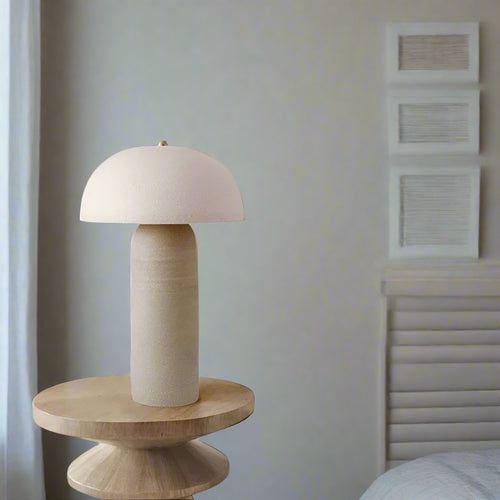 Post-Modern Ceramicah Mushroom Wabi Sabi Table Lamp - The Finishing Touch Decor