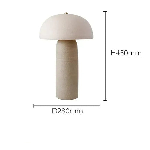 Post-Modern Ceramicah Mushroom Wabi Sabi Table Lamp - The Finishing Touch Decor