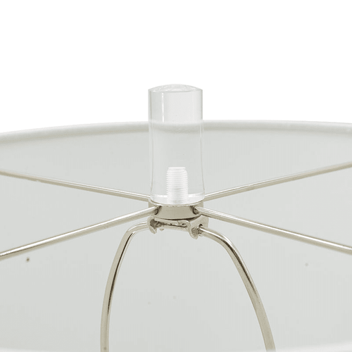 Cylindrical Marble & Acrylic White Drum Lamp - The Finishing Touch Decor