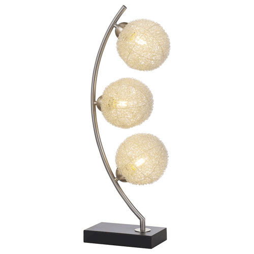 Glam Woven Spheres Modern Metal Table Lamp - 30in - The Finishing Touch Decor
