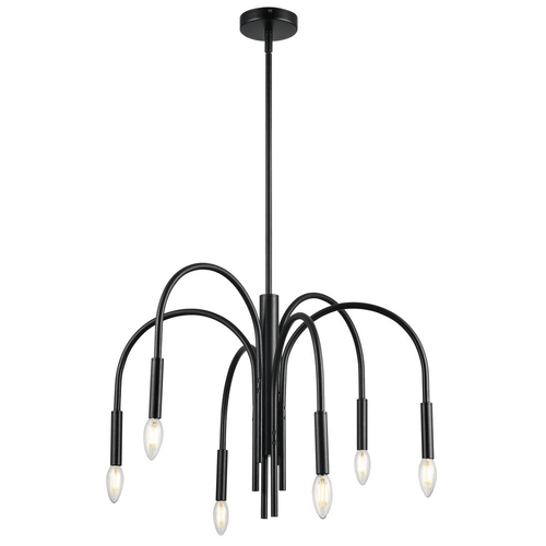 Industrial Black 6-Branch Chandelier Lighting - The Finishing Touch Decor