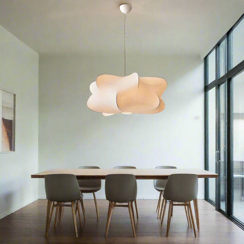 Japanese Silk Cirrus Cocoon Pendant Chandelier - The Finishing Touch Decor