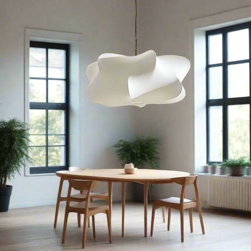 Japanese Silk Cirrus Cocoon Pendant Chandelier - The Finishing Touch Decor