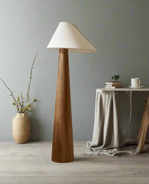 Japanese Tea House Wabi-sabi Solid Wood Floor Lamp - The Finishing Touch Decor