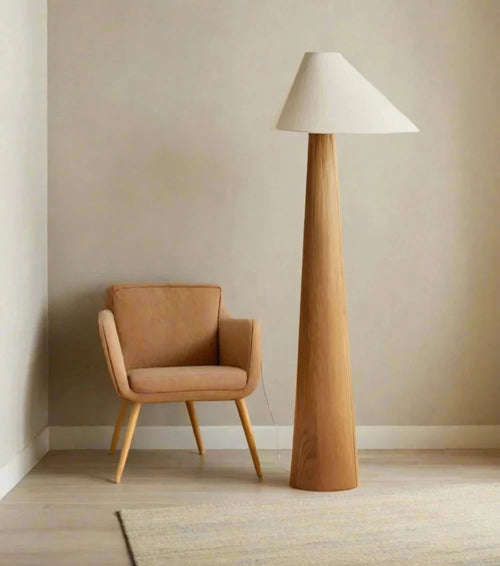 Japanese Tea House Wabi-sabi Solid Wood Floor Lamp - The Finishing Touch Decor