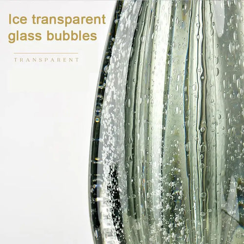 Oversized Green Glass Bulb Table Lamp - The Finishing Touch Decor