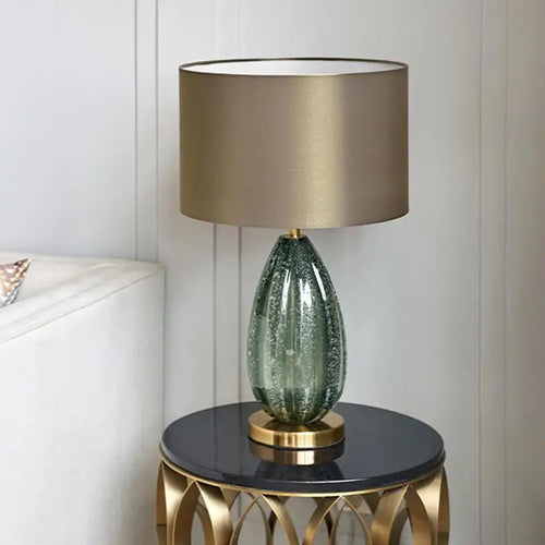 Oversized Green Glass Bulb Table Lamp - The Finishing Touch Decor