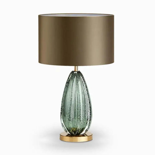 Oversized Green Glass Bulb Table Lamp - The Finishing Touch Decor