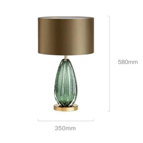 Oversized Green Glass Bulb Table Lamp - The Finishing Touch Decor
