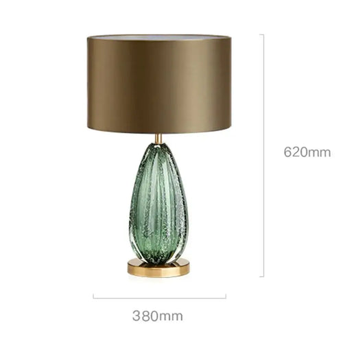 Oversized Green Glass Bulb Table Lamp - The Finishing Touch Decor