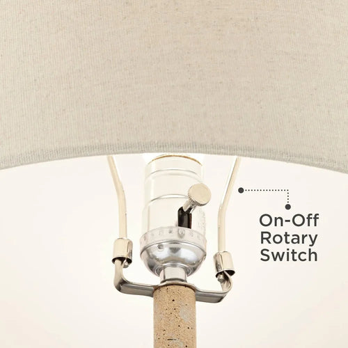 Tall Rustic Resin Modern Set of 2 Coastal Table Lamps - The Finishing Touch Decor