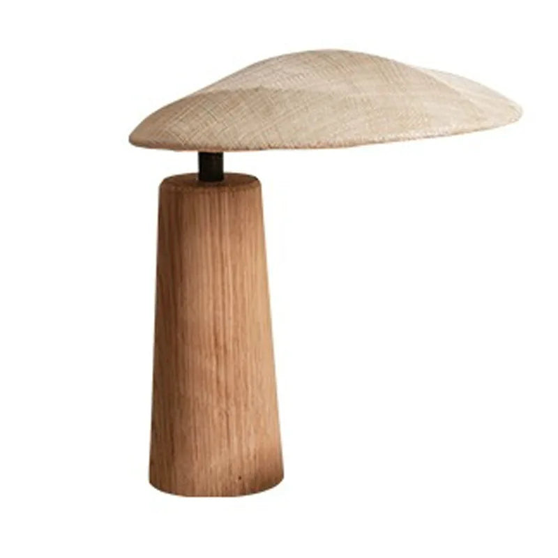 Bamboo Wood Japandi Fabric Art Table Lamp - The Finishing Touch Decor