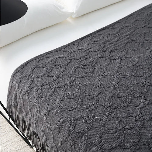 Soft Chain Pattern Cozy Bed Runner Throw Blanket - The Finishing Touch Decor
