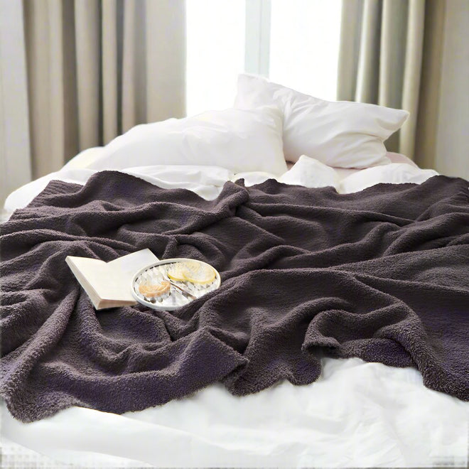 Cozy Knit Microfiber Soft Throw Blanket - color Variety - The Finishing Touch Decor