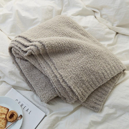 Cozy Knit Microfiber Soft Throw Blanket - color Variety - The Finishing Touch Decor