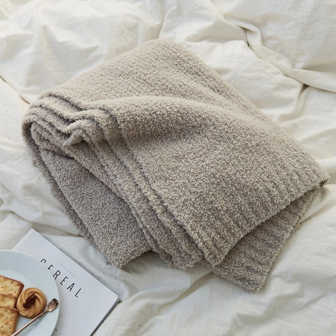 Cozy Knit Microfiber Soft Throw Blanket - color Variety - The Finishing Touch Decor