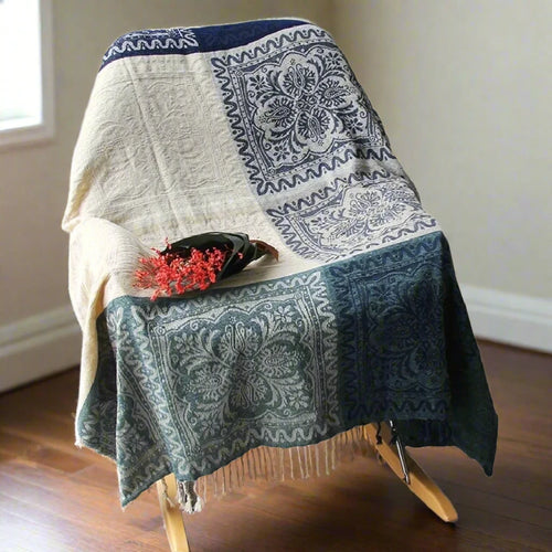 Patchwork Plaid Boho Throw Bedspread Blanket - The Finishing Touch Decor