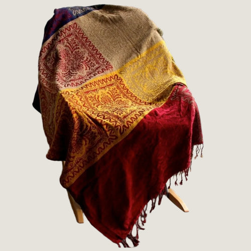 Patchwork Plaid Boho Throw Bedspread Blanket - The Finishing Touch Decor