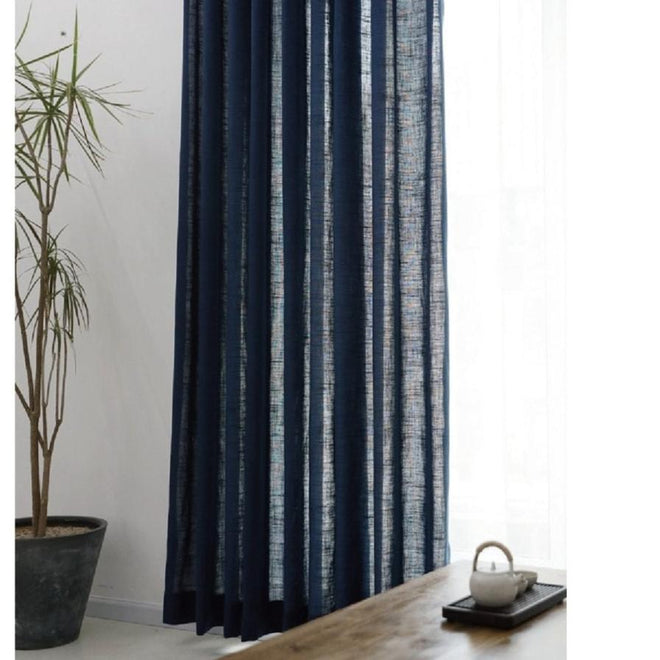 Linen Textured Semi-Shade Long Gauze Window Curtains - The Finishing Touch Decor