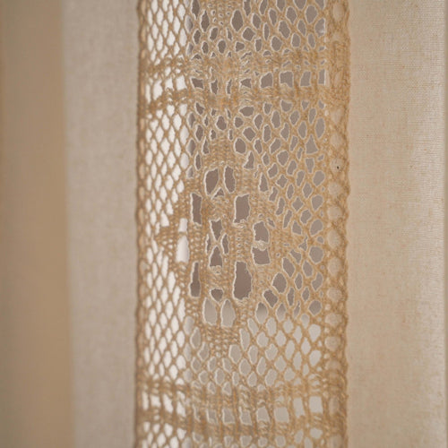 Crocheted Sheer Cream Cotton Boho Tasseled Curtains - The Finishing Touch Decor