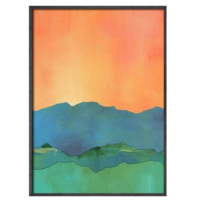 Colorful "Mountain Sunrise" Canvas Print Wall Art Set - The Finishing Touch Decor