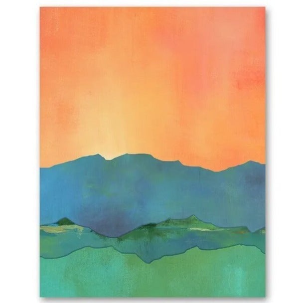 Colorful "Mountain Sunrise" Canvas Print Wall Art Set - The Finishing Touch Decor
