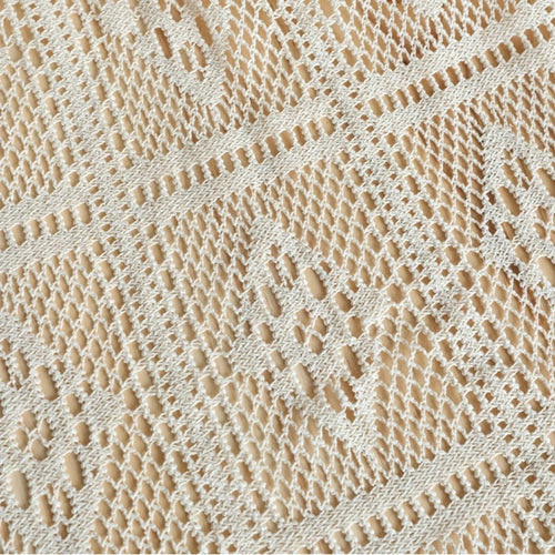 Crochet Hollow Sheer Linen Cottage Curtains - The Finishing Touch Decor