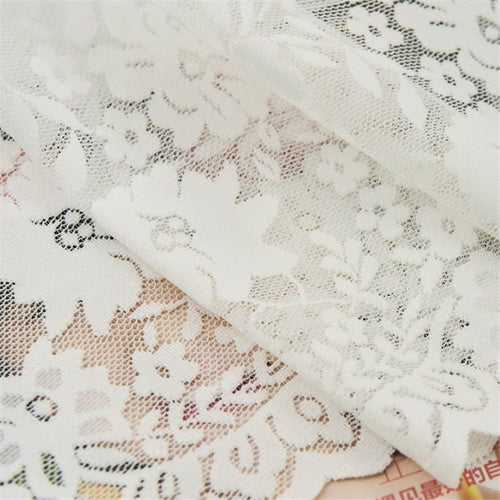 Lace Sheer Delicate White Floral Tulle Curtains - The Finishing Touch Decor
