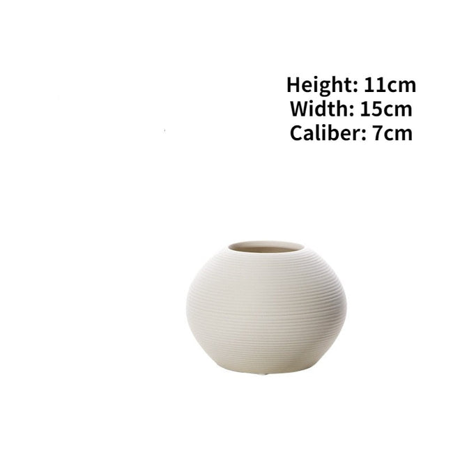 Brushed Handmade Ceramic Modern Minimalist Vases - The Finishing Touch Decor
