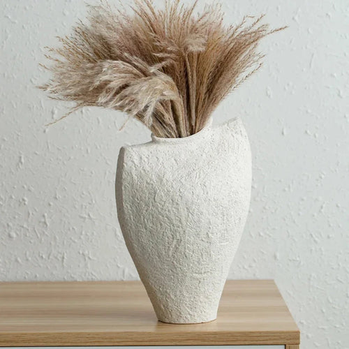 Irregular White Ceramic Minimalist Textured Vases - The Finishing Touch Decor