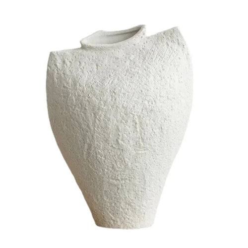 Irregular White Ceramic Minimalist Textured Vases - The Finishing Touch Decor