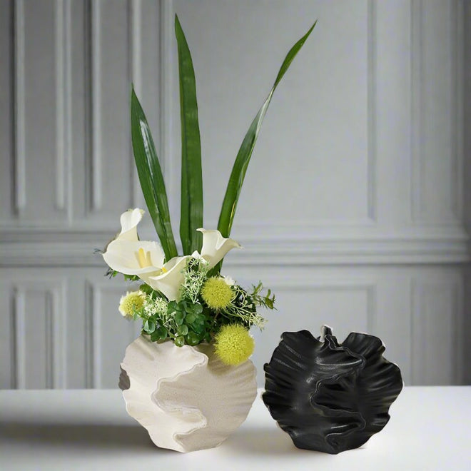 Ceramic "Jelly Ear" Coral Nordic Art Minimalist Vase - The Finishing Touch Decor