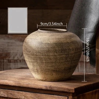 Distressed Beige Stone Ceramic Wabi Sabi Style Vases - The Finishing Touch Decor