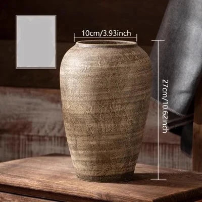 Distressed Beige Stone Ceramic Wabi Sabi Style Vases - The Finishing Touch Decor