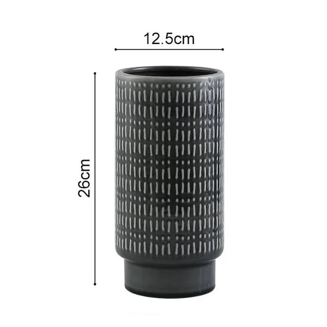 Neutral Nordic Brushed Ceramic Assorted Vases - The Finishing Touch Decor